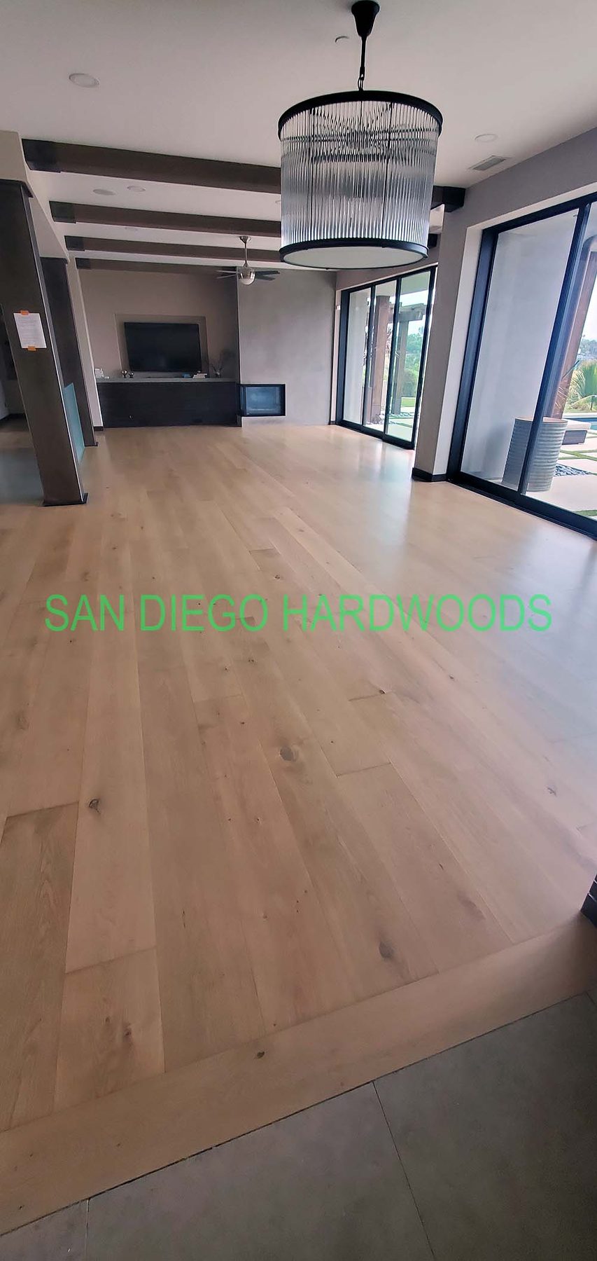Hardwood floor project photo showing craftsman-level refinishing, recoating, repair, restoration, or installation work.